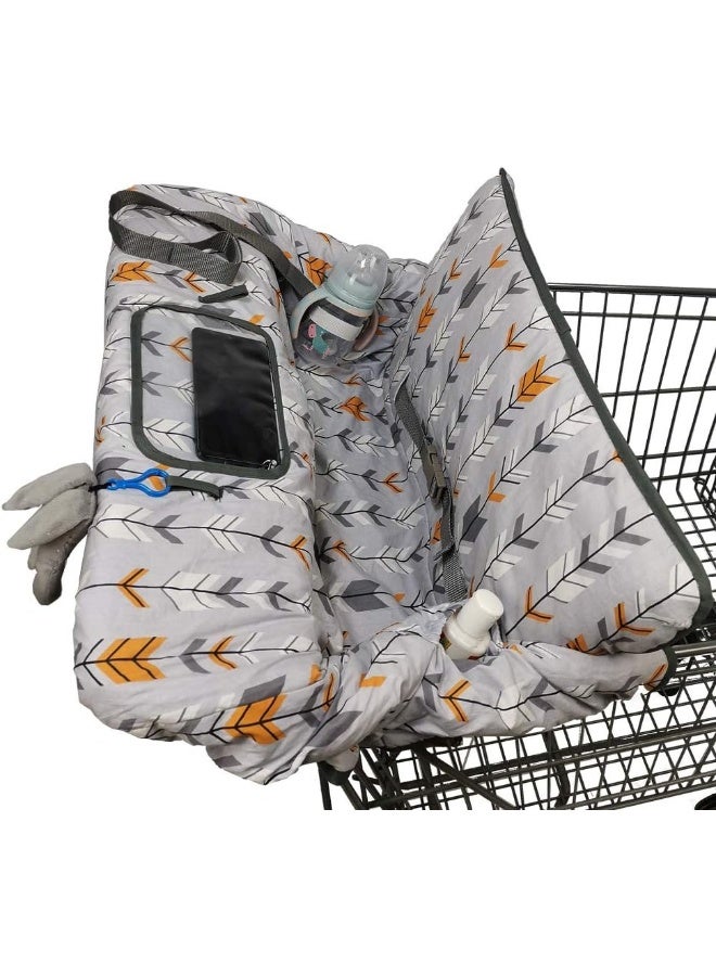 DODO NICI Shopping Cart Cover for Baby, High Chair Cover for Boy Girl, Infant Grocery Cart Cushion with Removable seat Positioner and Cellphone Holder - Image 2
